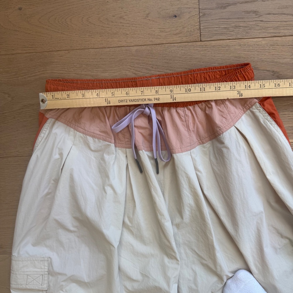 FP Movement by Free People Cream Track Joggers with Pink and Orange Accents - Picture 4 of 8